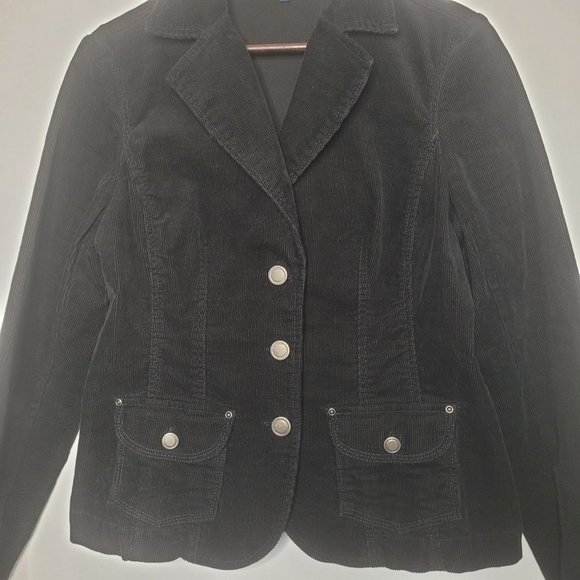 Reitman's Black Corduroy Blazer Jacket Size 7 - Picture 2 of 8